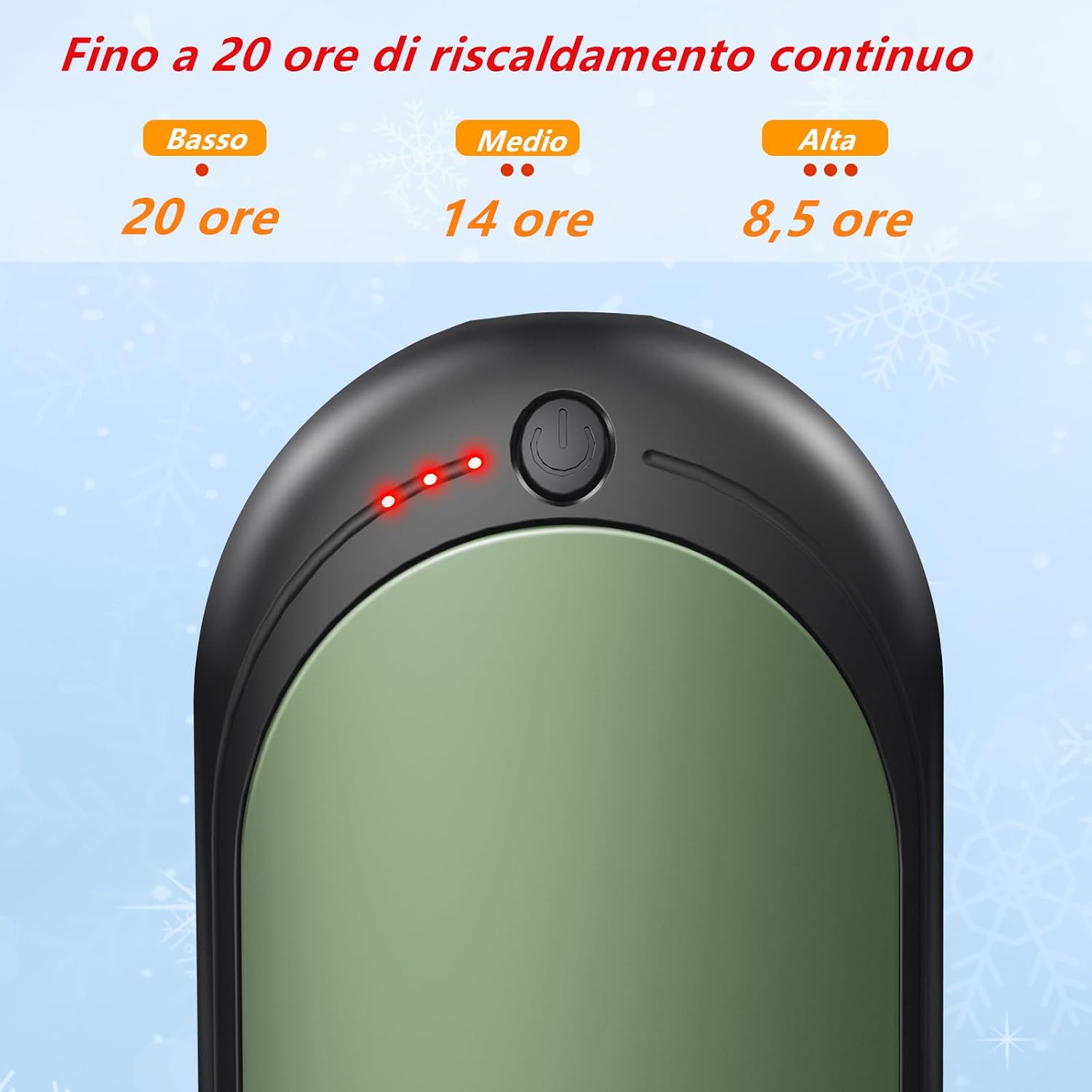Detalle 2 de Scaldamani Ricaricabile 6000 mAh 2 in 1