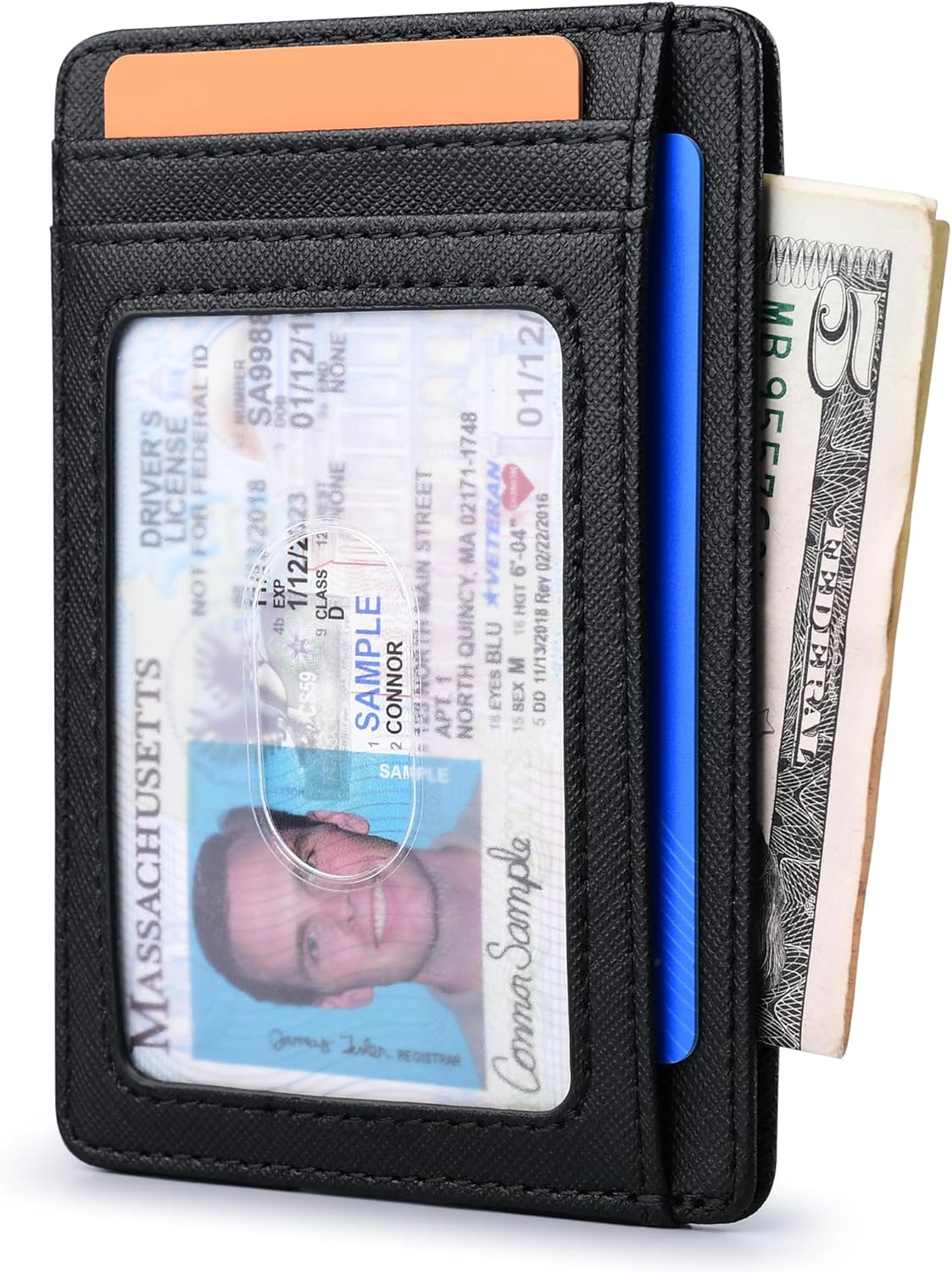 Detalle 2 de Buffway Slim RFID Wallet 3.1×4.4 in 👛