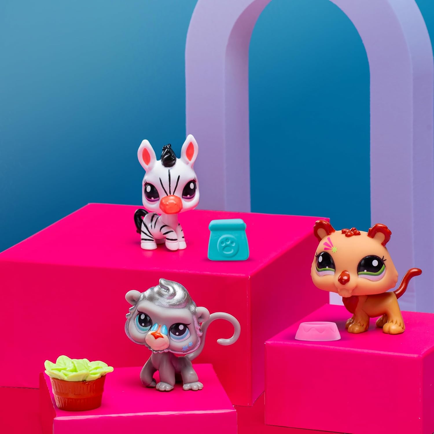 Thumbnail 4 de Littlest Pet Shop Pack 3 Zoo Pets BF00597 con Accesorios 🐾