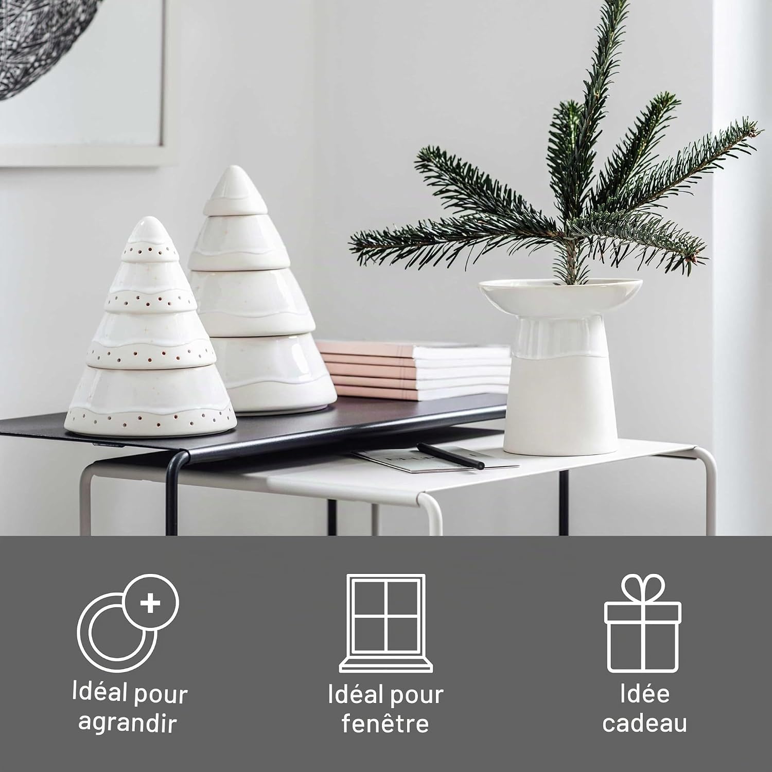 Detalle de Photophore Winter Glow en porcelaine Premium de like. by Villeroy & Boch — Blanc