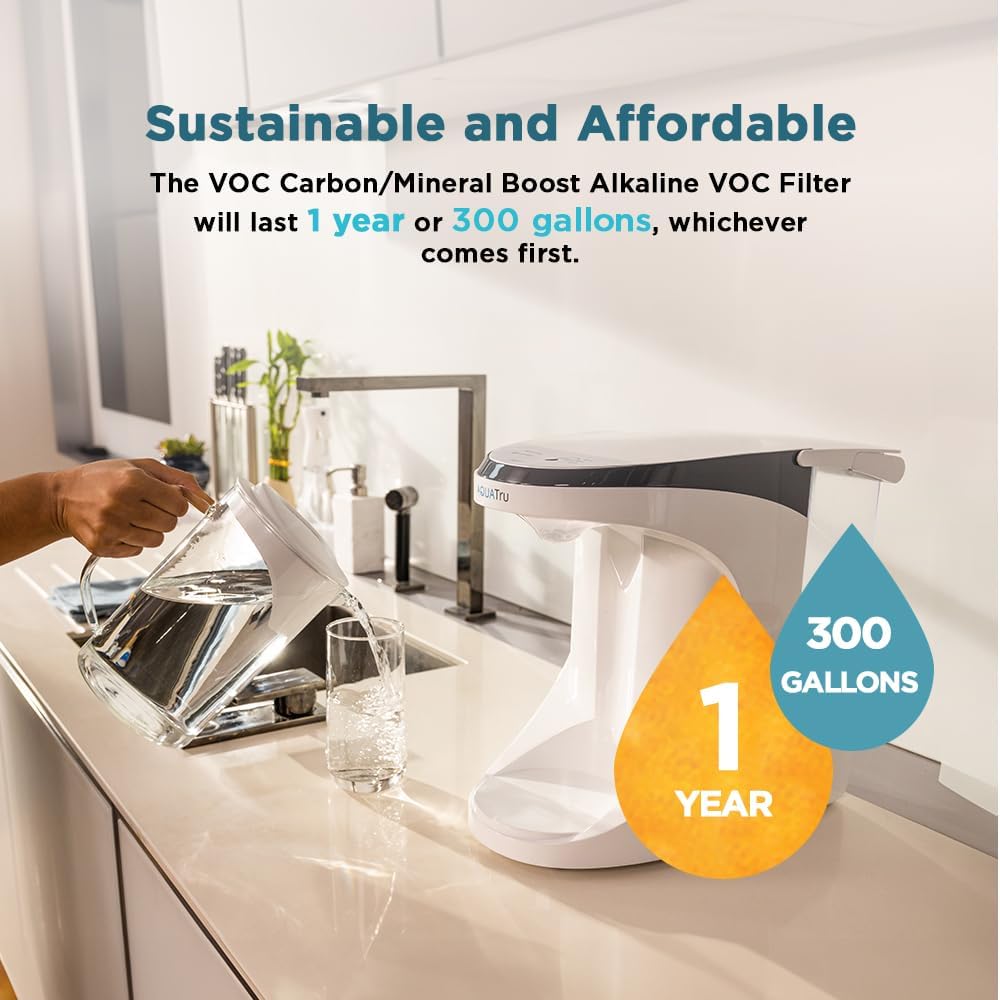 Thumbnail 4 de AquaTru Carafe Smart Alkaline Countertop Water Purifier (4-Stage Reverse Osmosis) with Glass Carafe