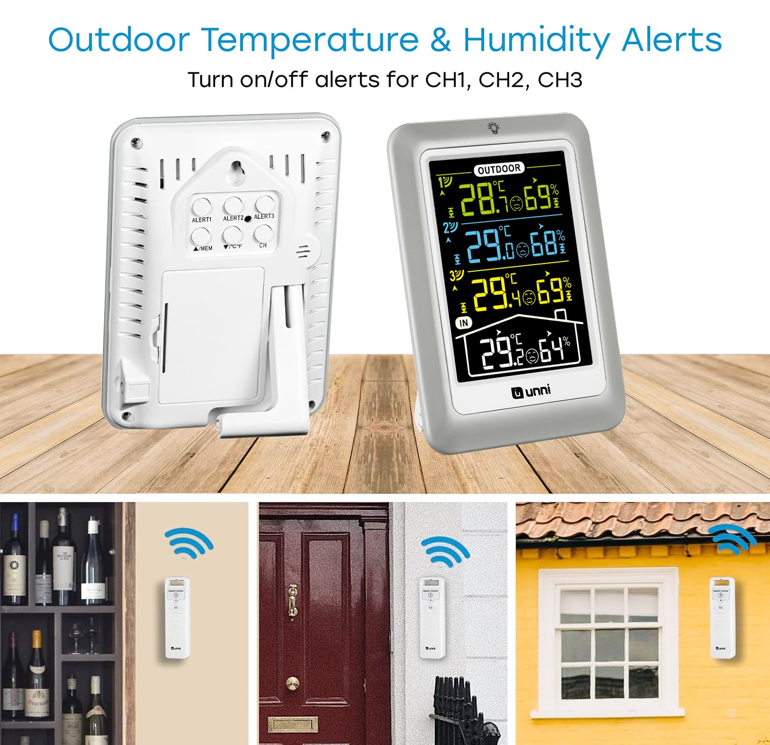 Detalle 1 de Indoor Outdoor Thermometer 100m Wireless