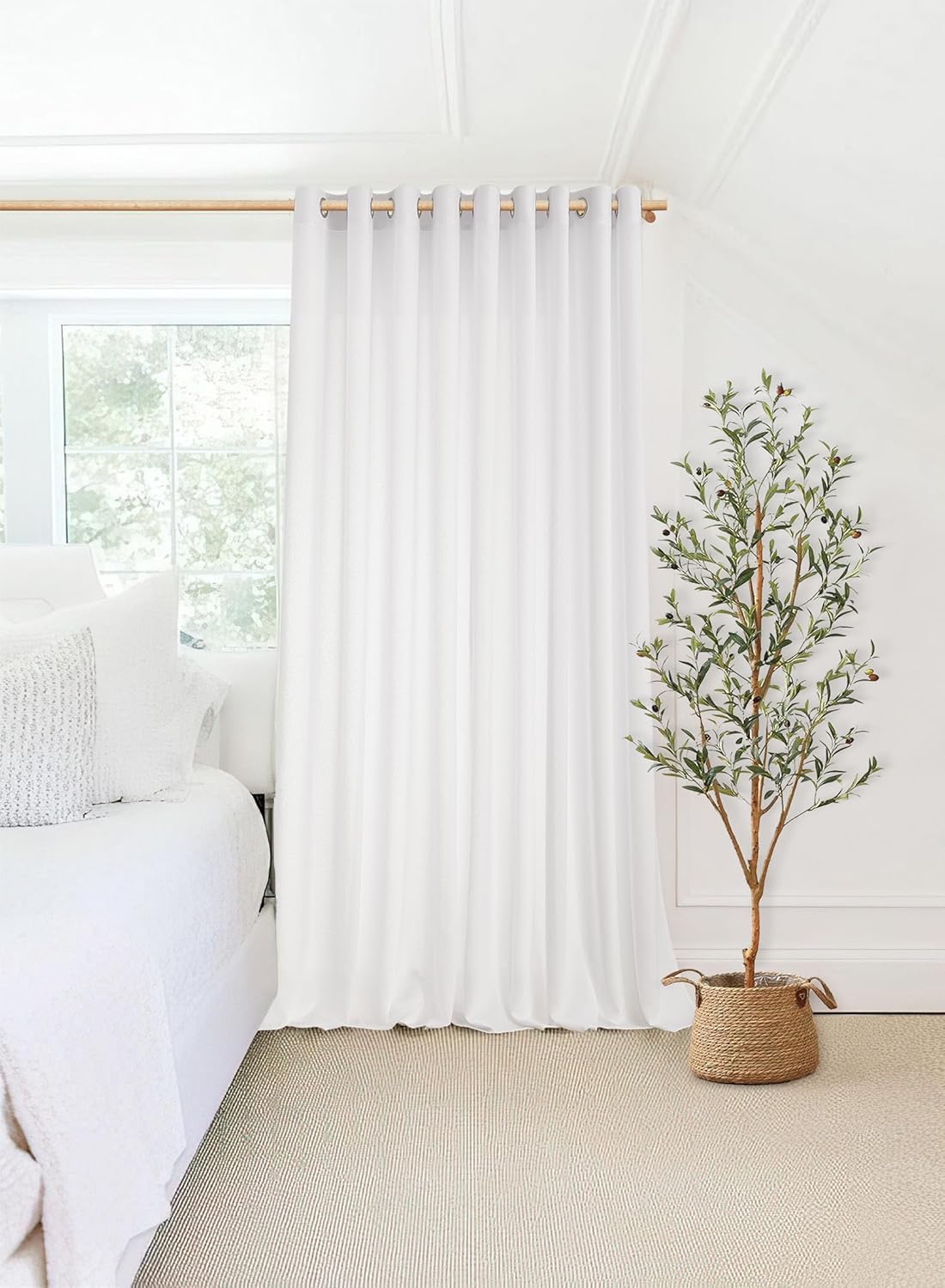 Thumbnail 5 de MRTREES Cortinas Translúcidas Blancas 200x240 cm Ojales 🪟