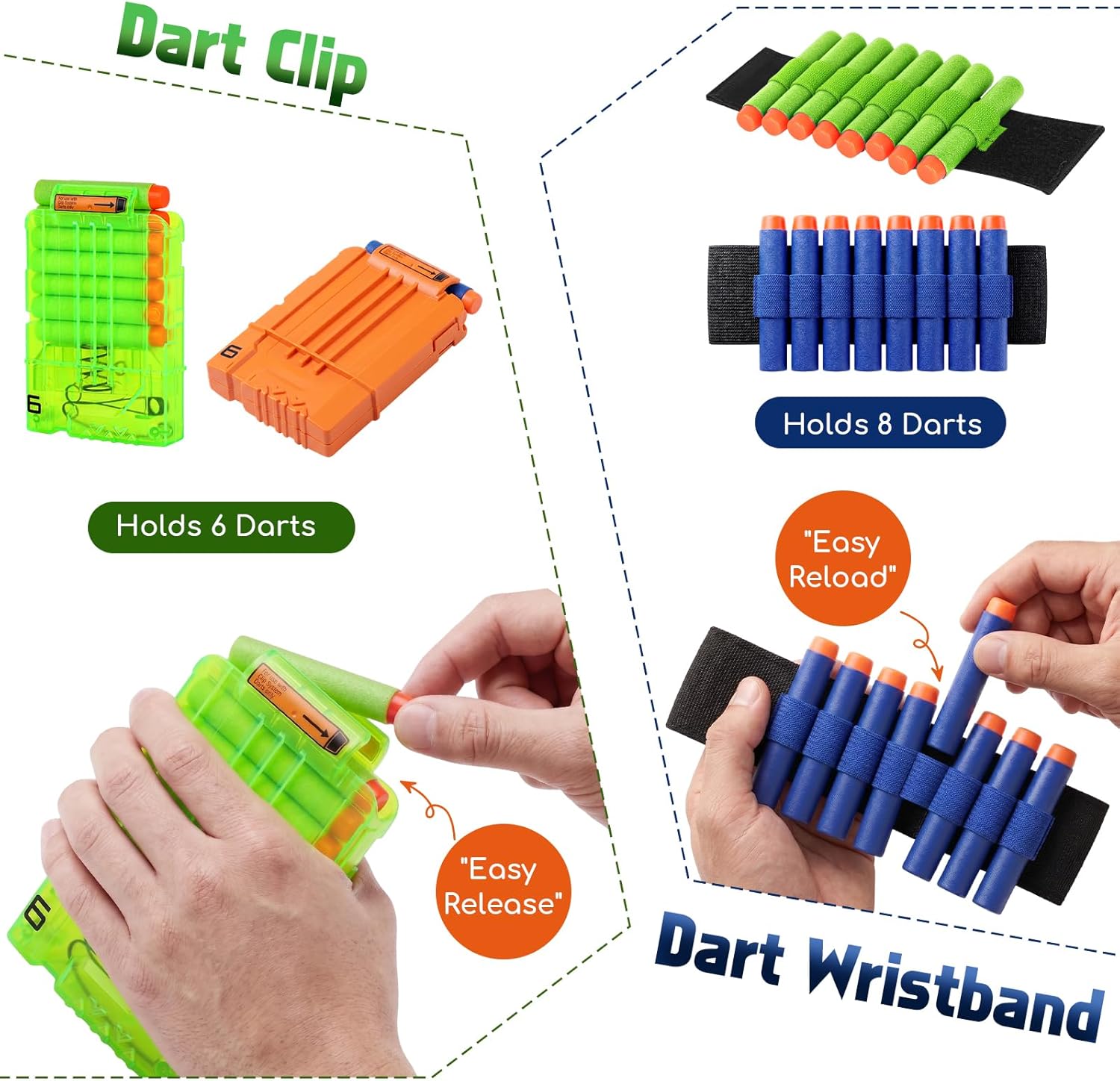 Detalle de Lehoo Castle Nerf Vest Kit 2 Pack for Kids (with darts, masks and reload clips)
