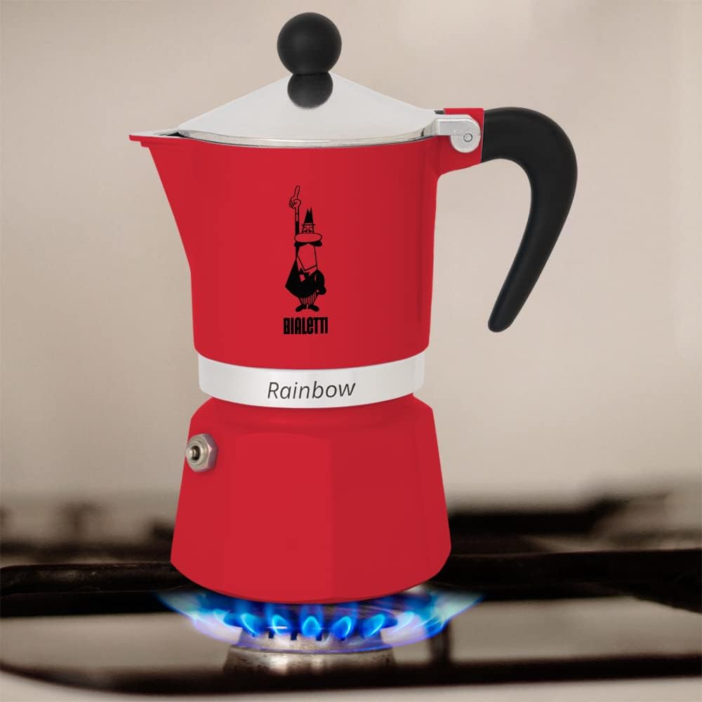 Thumbnail 2 de Bialetti Rainbow Cafetera Espresso 6 Tazas, Aluminio Rojo