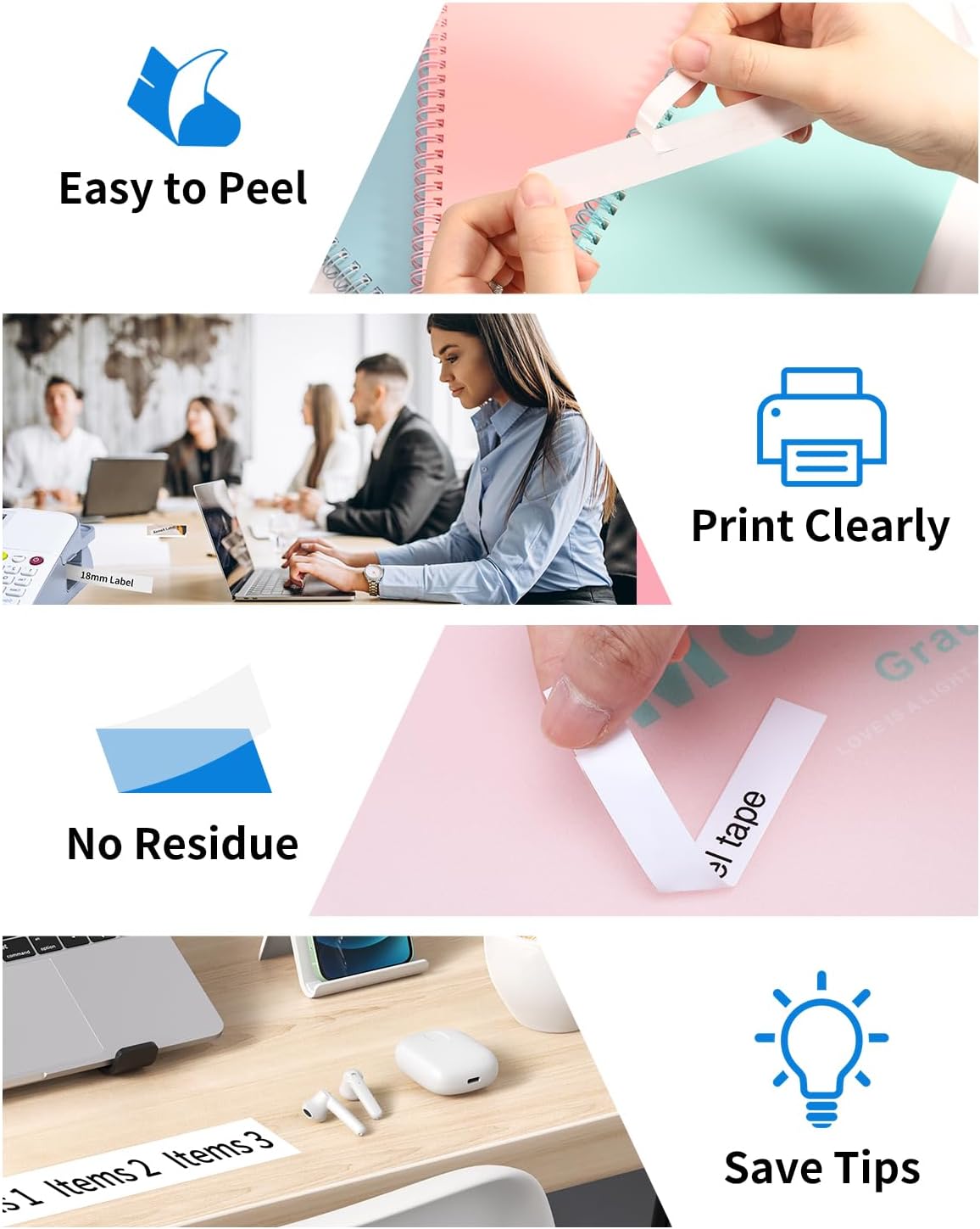 Thumbnail 3 de Upwinning TZe-241 Schriftband 18mm 🏷️