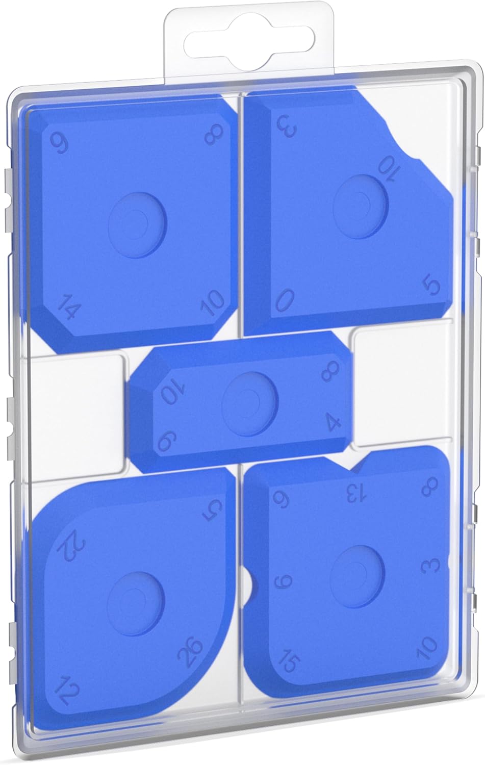 RAVN HAMAN Set de 5 lissoirs à joints bleu (acrylique et silicone) avec 23 formes – outils de calfeutrage