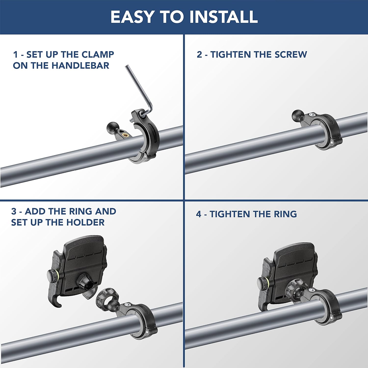 Thumbnail 4 de Cellularline Rider Steel - Soporte Universal para Smartphone 🚴‍♂️