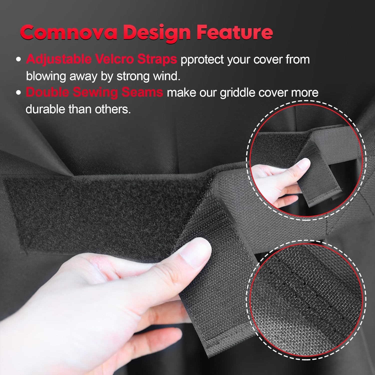 Detalle 2 de M COMNOVA OUTDOORS COGC-CCF-2BR-BLK 2-Burner Stove Cover, 600D Waterproof