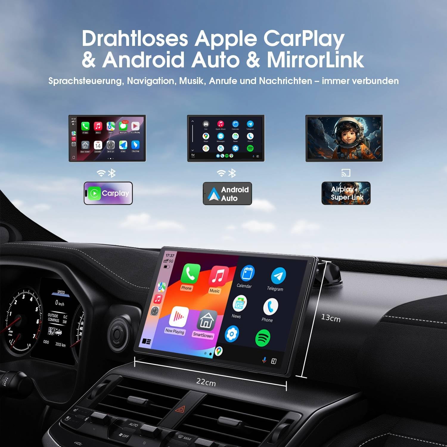 Detalle de Avylet 9 Zoll Wireless Carplay Display