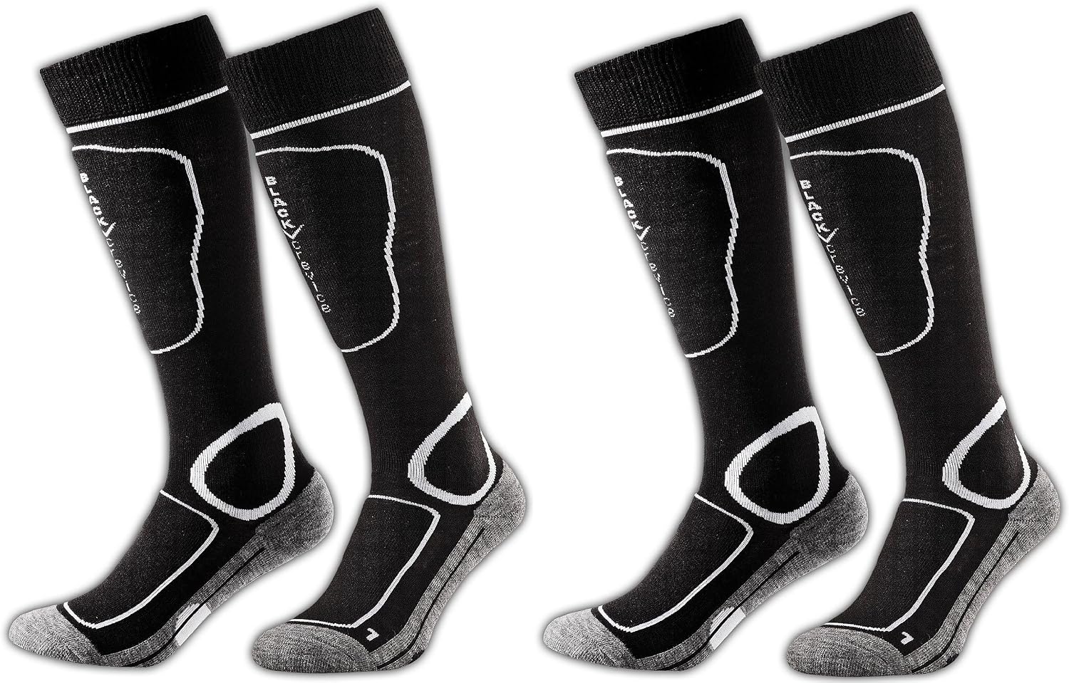 Detalle de Black Crevice Chaussettes Ski 2 paires 43-46
