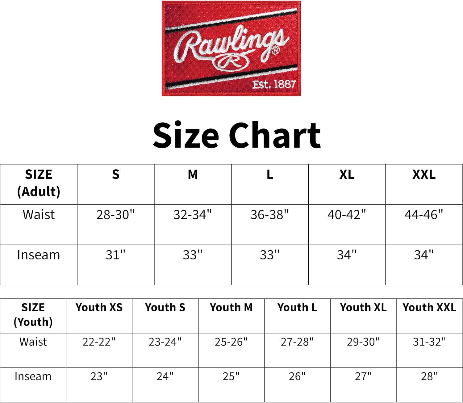 Detalle 1 de Rawlings Launch – męskie spodnie baseballowe, półluźny krój i elastyczna tkanina