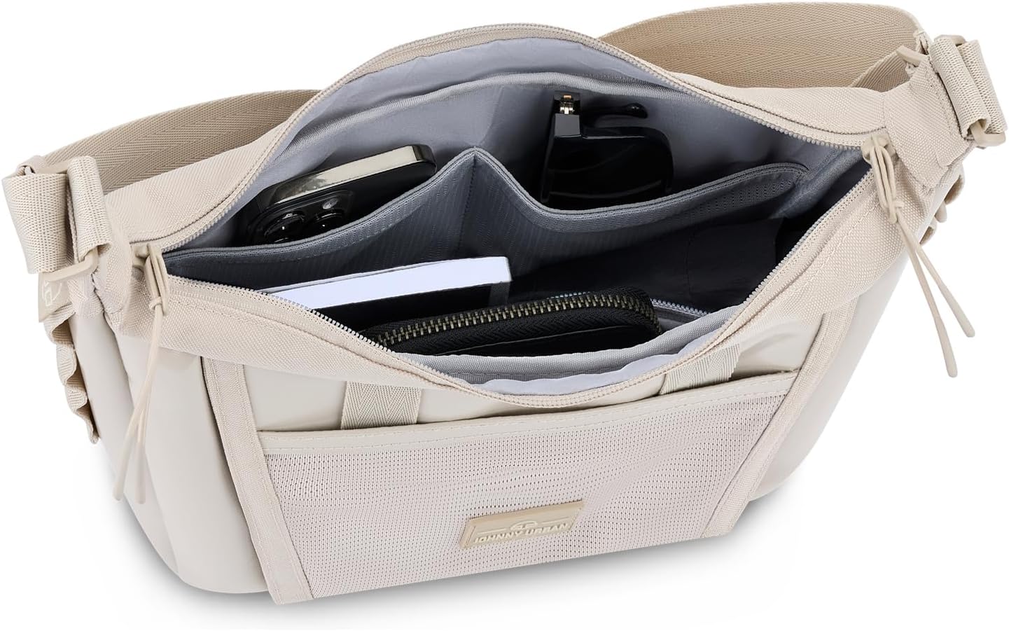 Detalle 2 de Johnny Urban Liv Borsa a Tracolla Mezzaluna Idrorepellente con Tracolla Regolabile