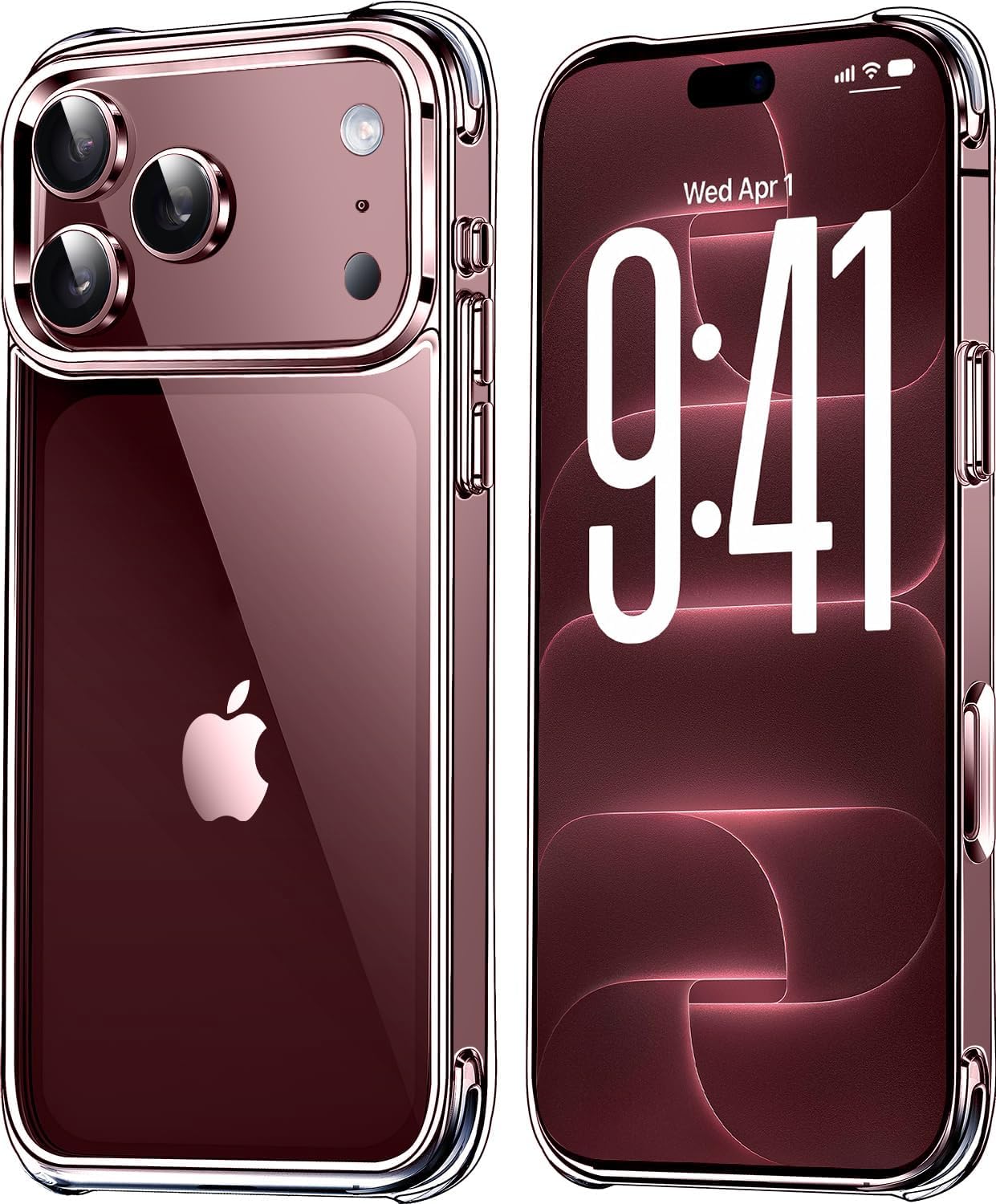 Detalle de Mkeke K28-18P Clear iPhone 18 Pro Case with Raised Edge Protection