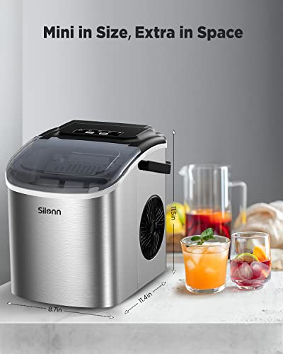 Thumbnail 6 de Silonn Countertop Ice Maker: 9 Bullet Ice in 6 Minutes, 12 kg Daily