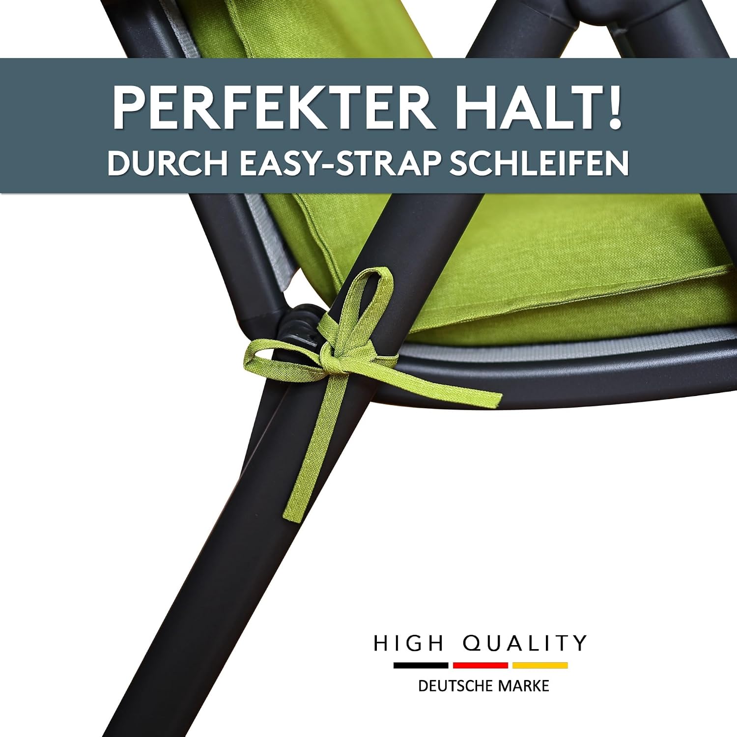 Detalle 2 de LILENO HOME Gartenstuhl Auflagen (2er-Set) für Niedriglehner – Karo Blau