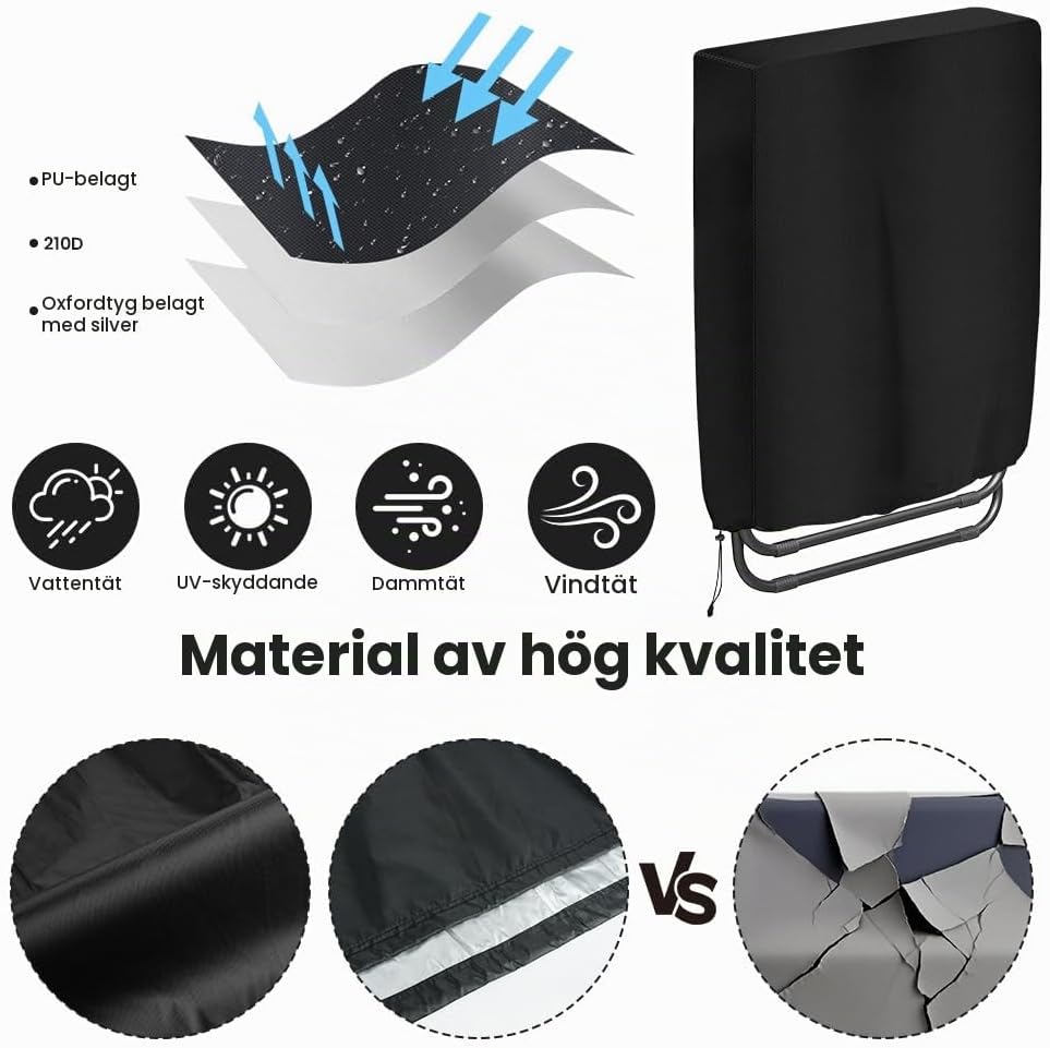 Detalle 2 de OFFCUP A-6029923 stolsöverdrag, 2-pack i 210D Oxfordtyg, 93 × 82 × 22 cm
