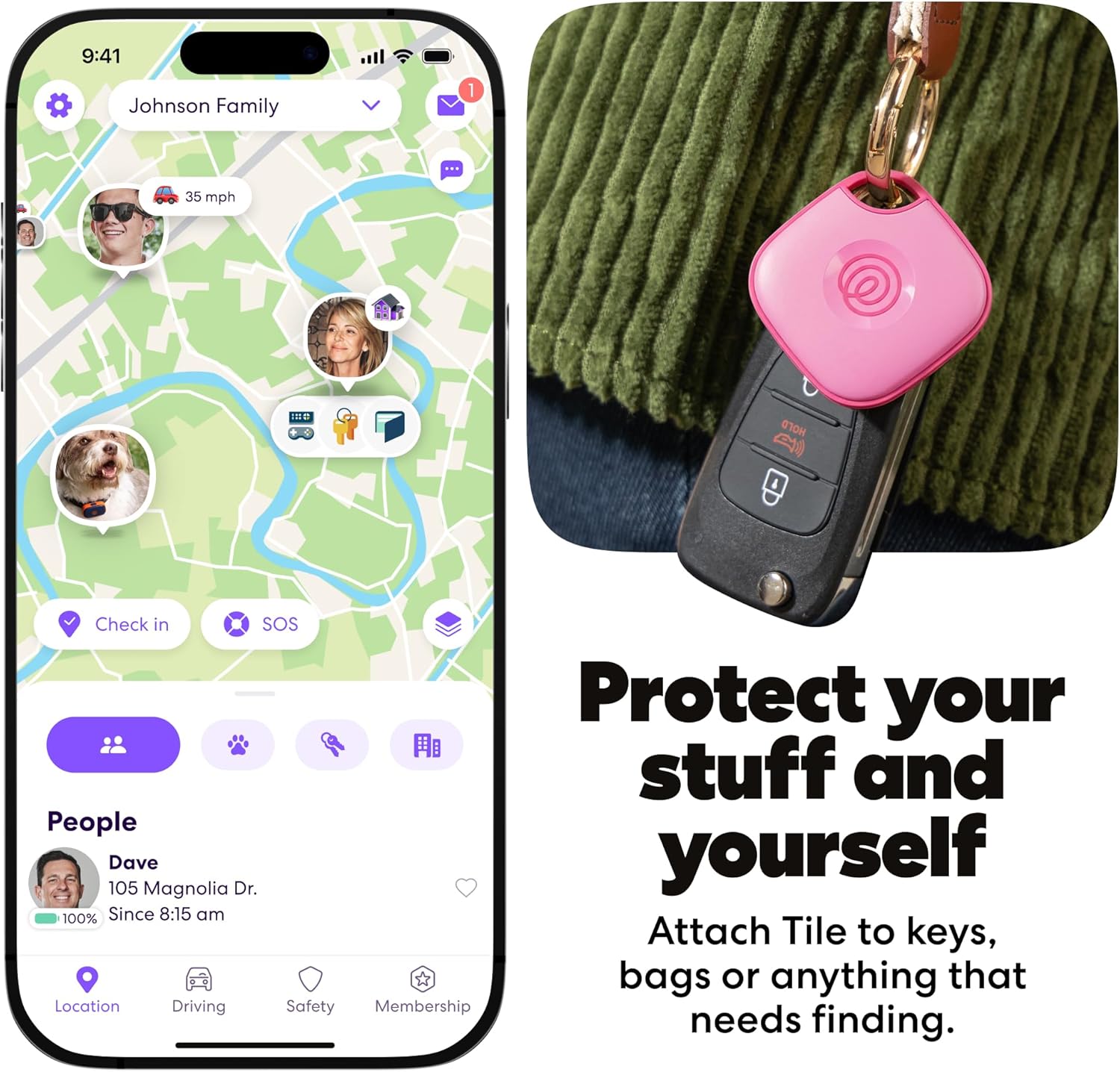 Thumbnail 2 de Tile by Life360 Mate Bluetooth tracker 4-Pack