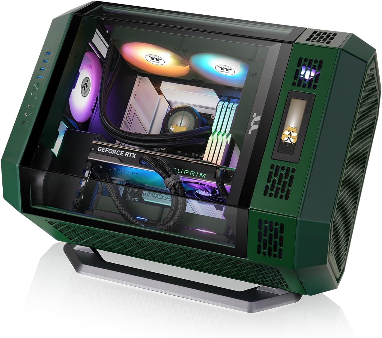 Thumbnail 4 de Chassis-Stand-Kit The Tower 600 (Racing Green): horizontale Aufstellung für mehr Blick fürs PC-Gehäuse