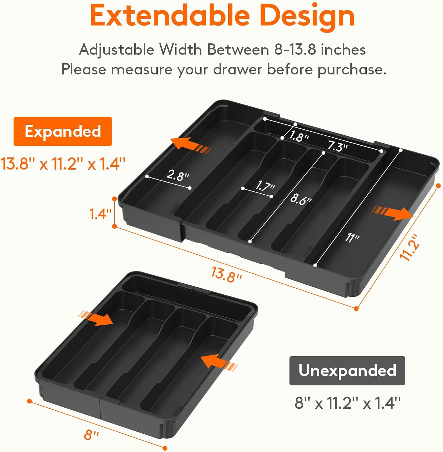 Detalle de Lifewit Expandable Silverware Organizer ⚖