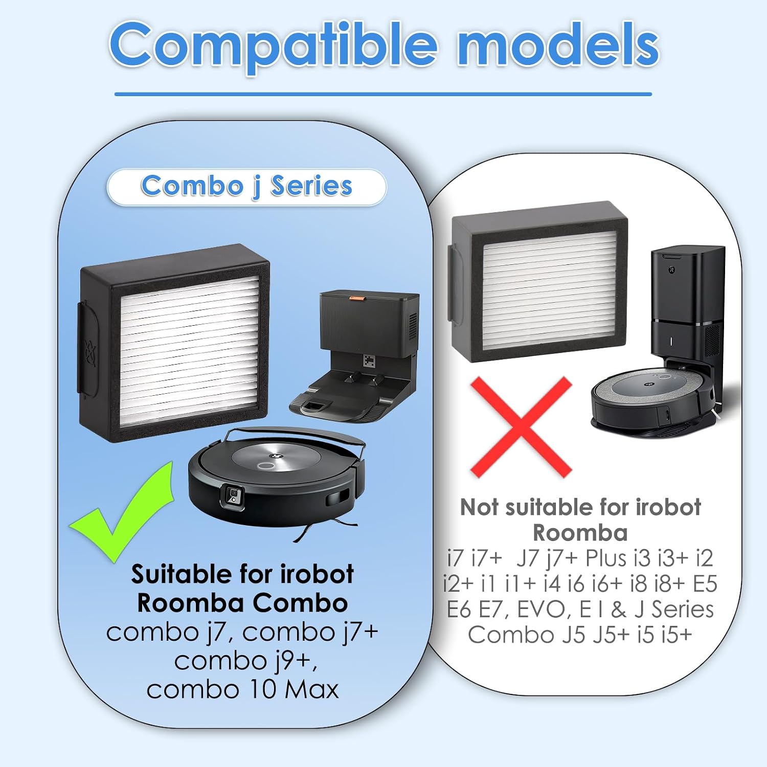 Thumbnail 1 de COWINORY HEPA-filters voor Roomba Combo j7, j7+, j9+ en 10 Max, 7 stuks