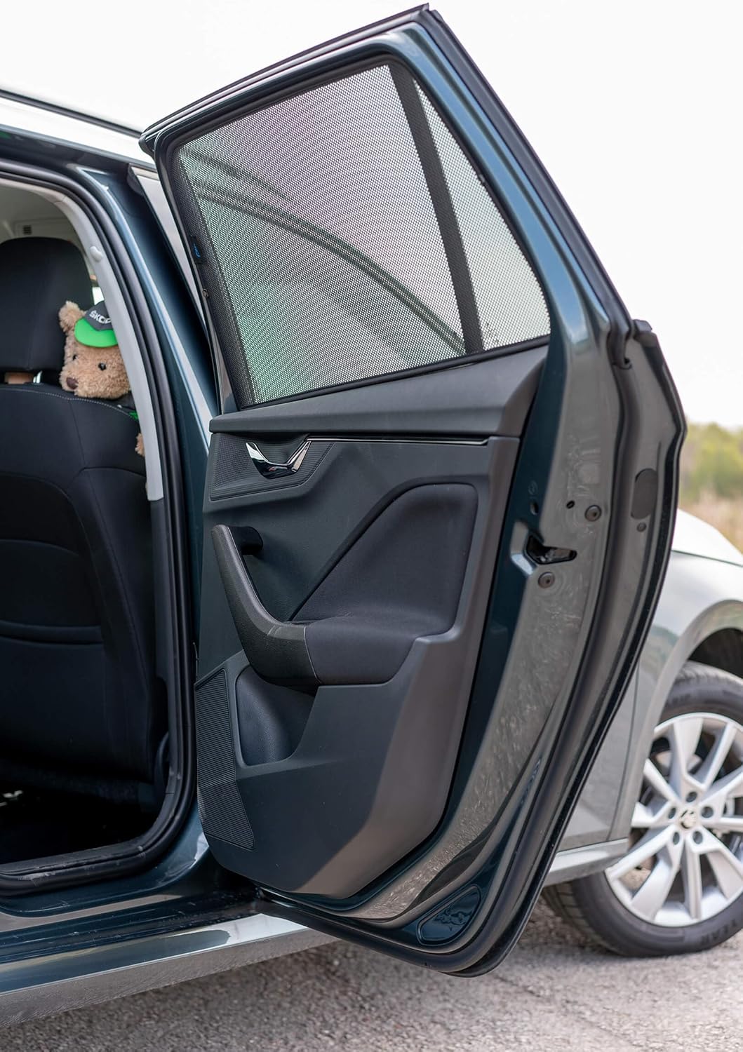 Detalle de Satz Car Shades kompatibel mit Skoda Kamiq 2019- (6-teilig) in Schwarz