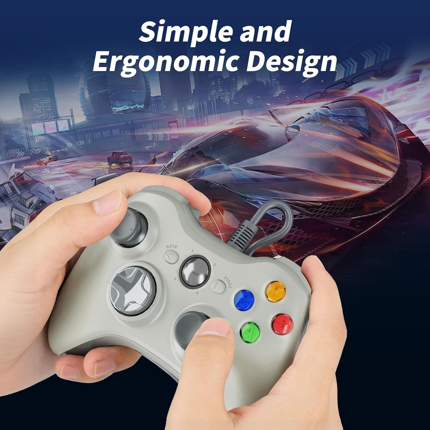 Detalle de Zamia 2 Pack Wired Controller for Xbox 360 with Upgraded Joysticks and Dual Vibration