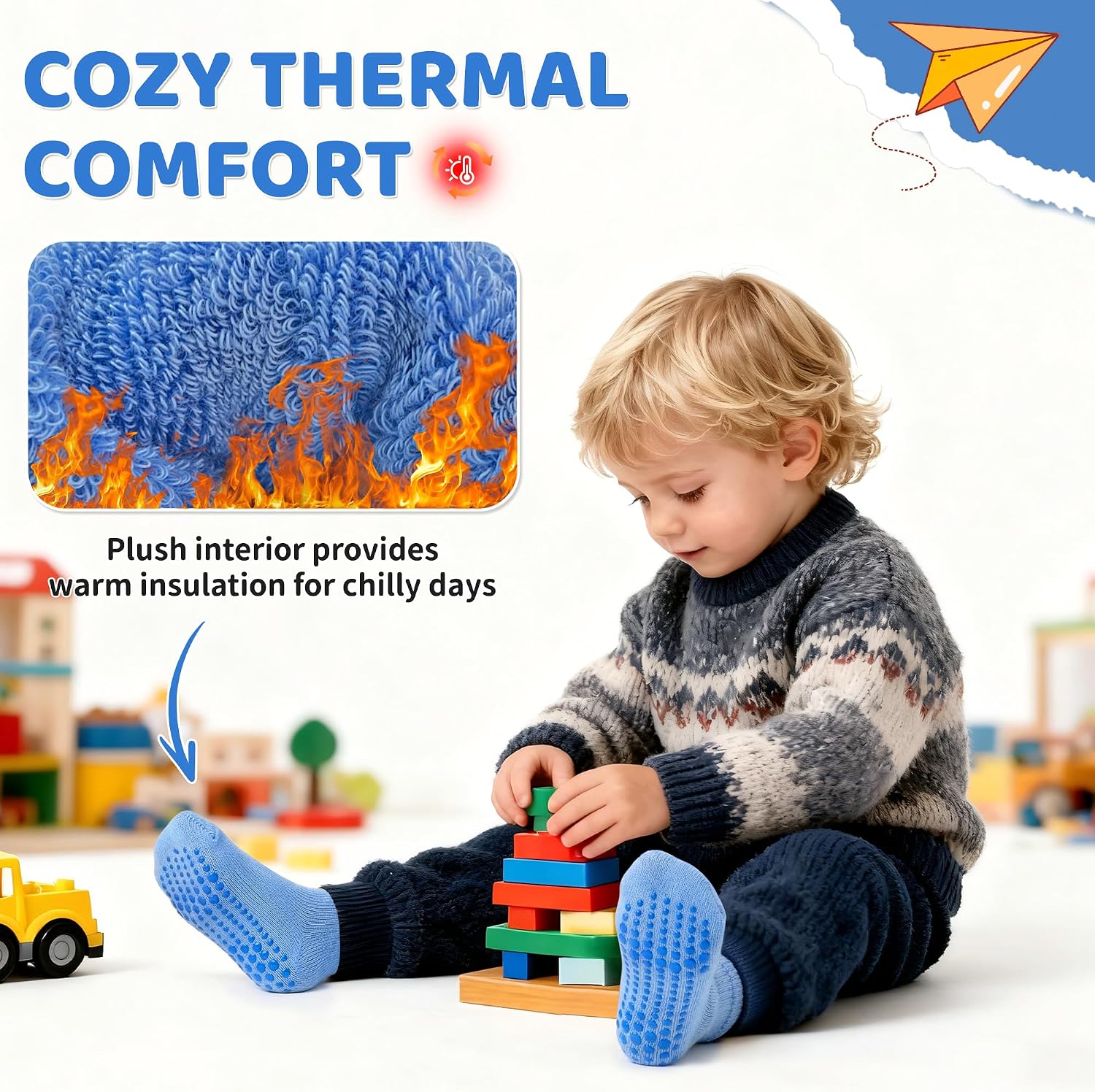Thumbnail 2 de GRPSKCOS Toddler Thick Grip Socks