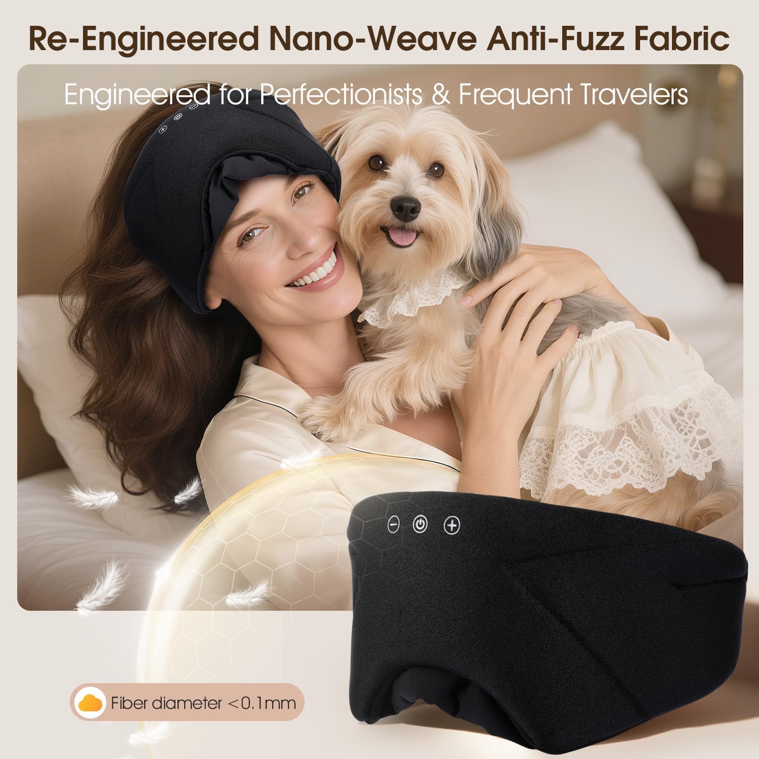 Thumbnail 3 de LC-dolida Bluetooth Sleep Mask with Headphones – All‑Night Comfort and Total Blackout