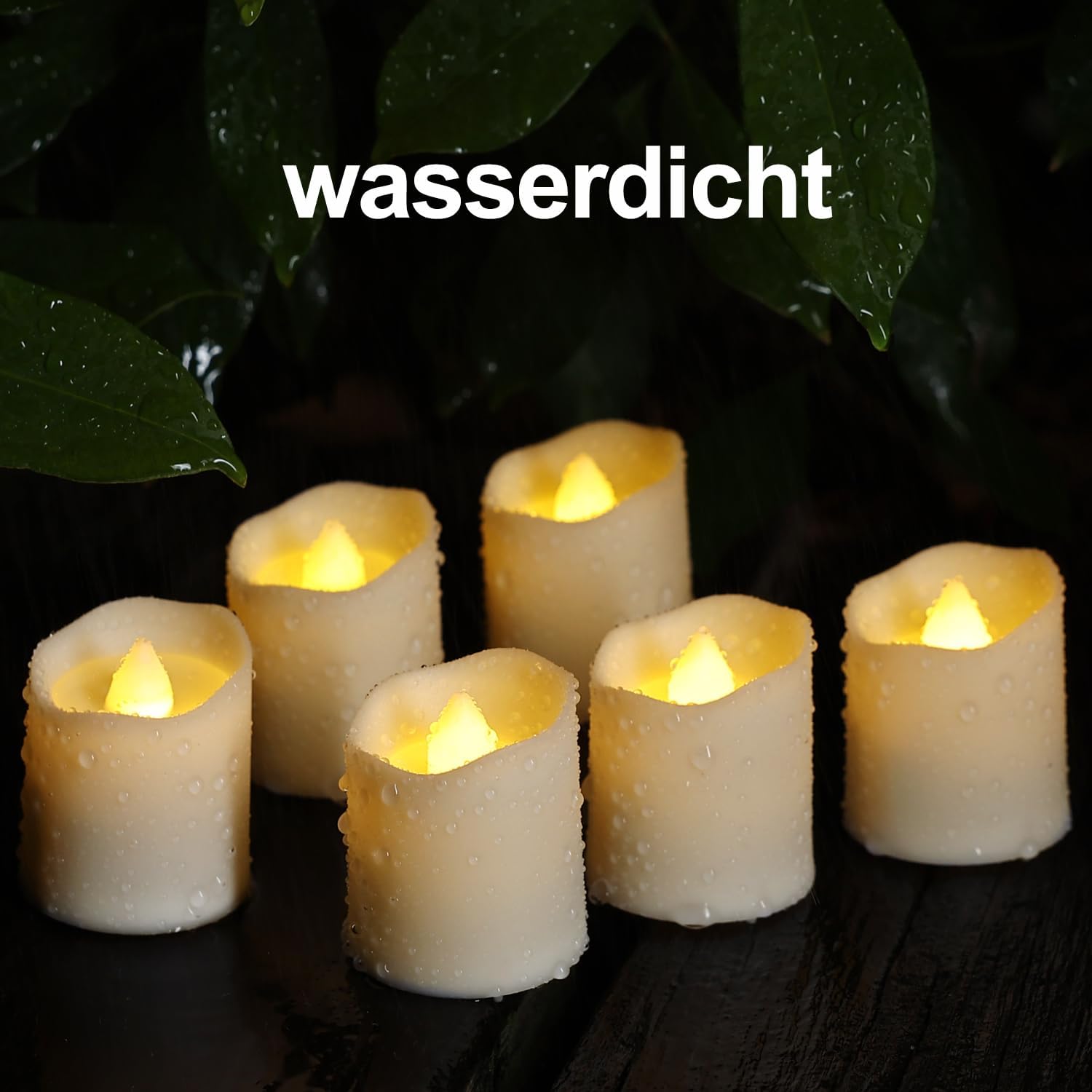 Detalle 2 de Porashine LED Teelichter 6er Set mit Timer