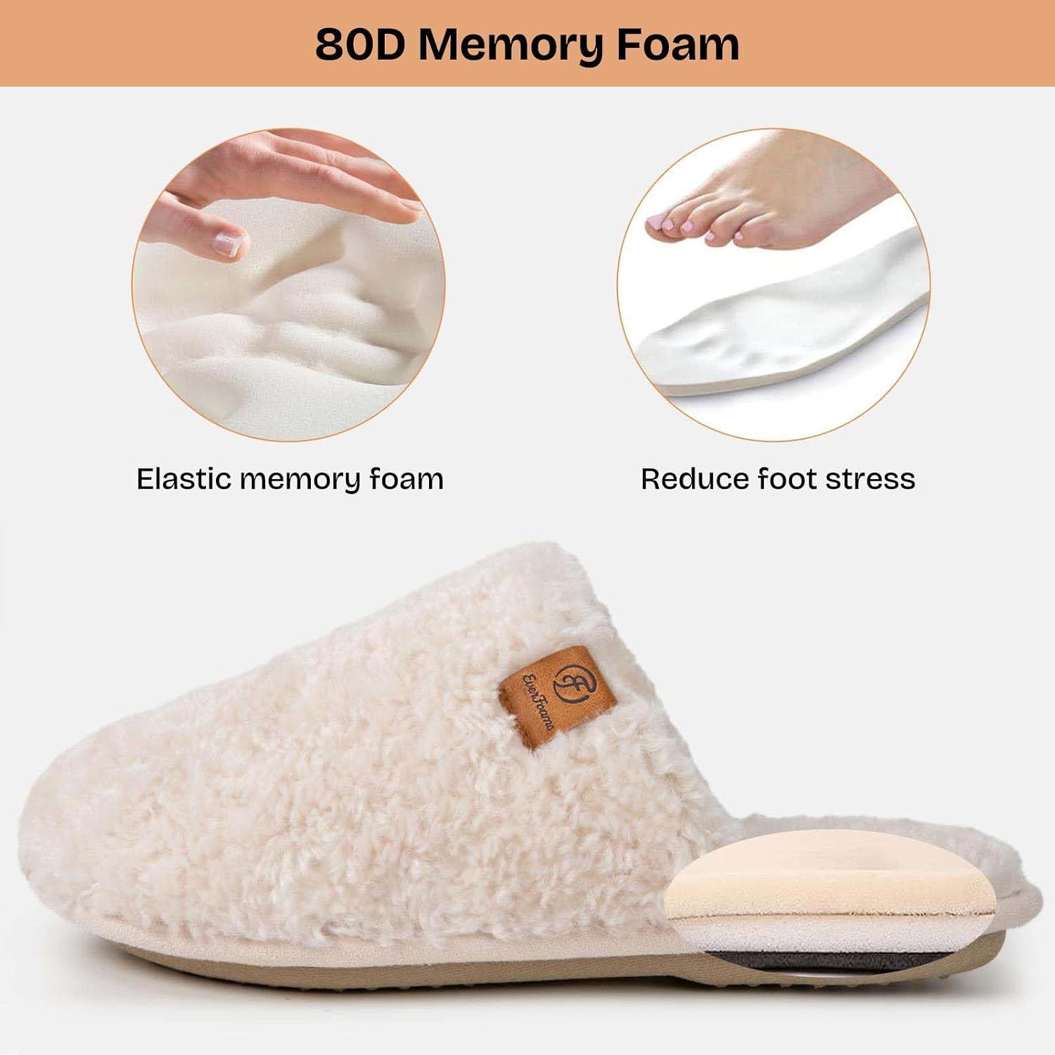 Detalle 2 de EverFoams Women's Cosy Alpine Shearling Memory Foam slippers