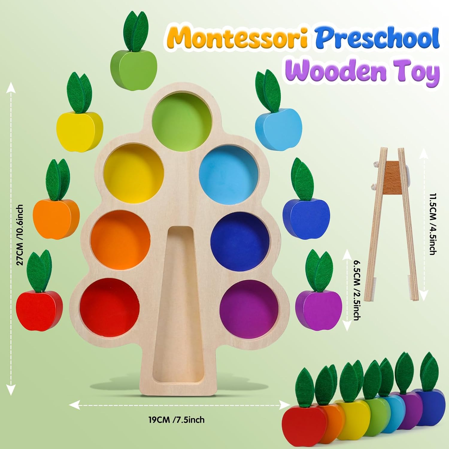 Thumbnail 5 de Joozmui Montessori Colour Sorting Apple Picking Toys for Toddlers