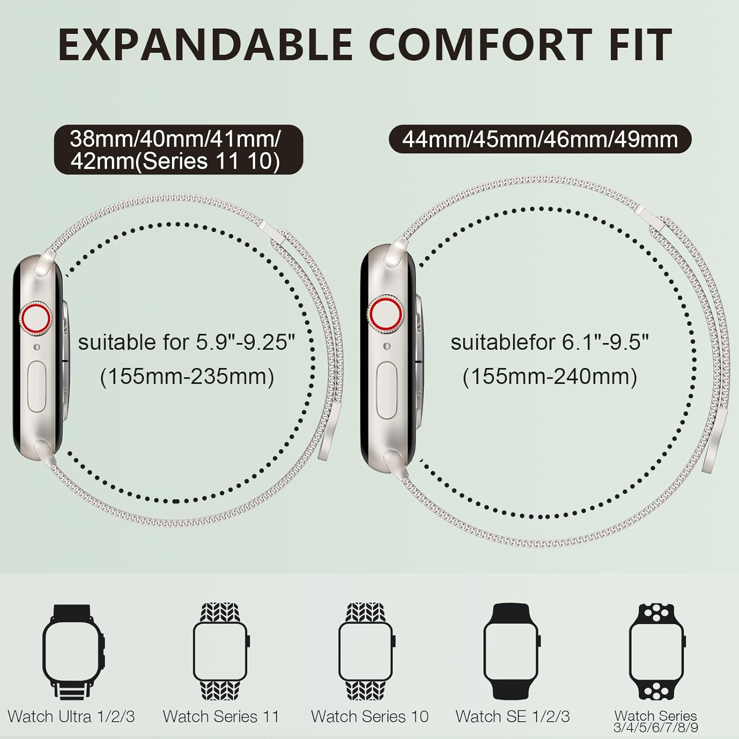 Thumbnail 1 de MARGE PLUS Stainless Steel Mesh Loop 44mm