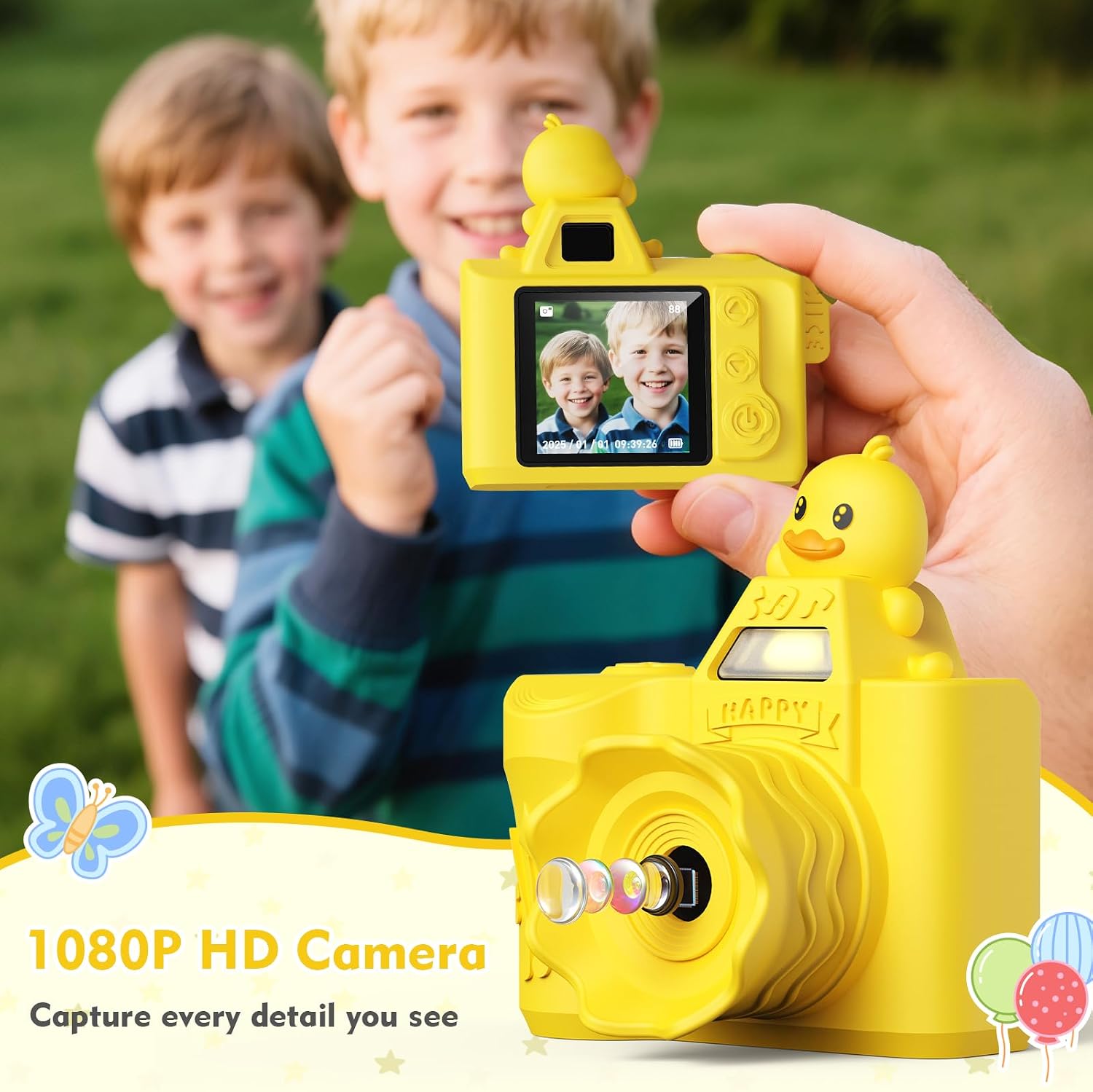 Detalle de Maxmango Mini fotocamera bambini 1080P HD 1,3
