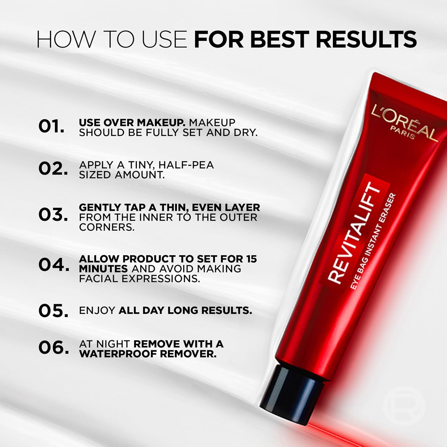 Detalle de L'Oréal Paris Eye Bag Eraser Under Eye Bag Treatment, Revitalift Laser, 10ml