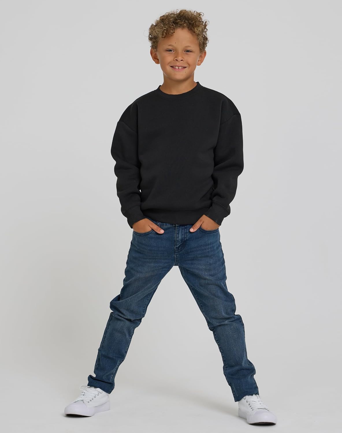Detalle de PURE CHAMP 3-Pack Boys’ Fleece Crewneck Sweatshirts, Midweight, 4-Way Stretch