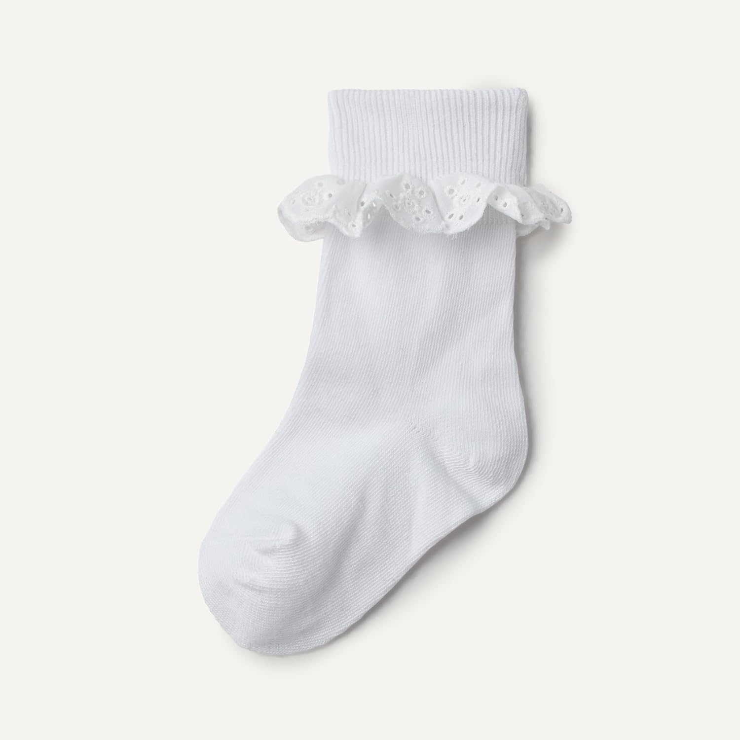 Thumbnail 4 de Amazon Essentials Bambine e ragazze – Calzini alla caviglia con volant in pizzo Sangallo e risvolto