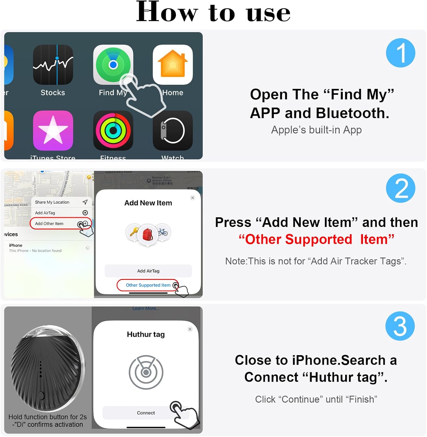 Thumbnail 5 de Air Tracker Tags 4-Pack Bluetooth Tracker for Apple Find My
