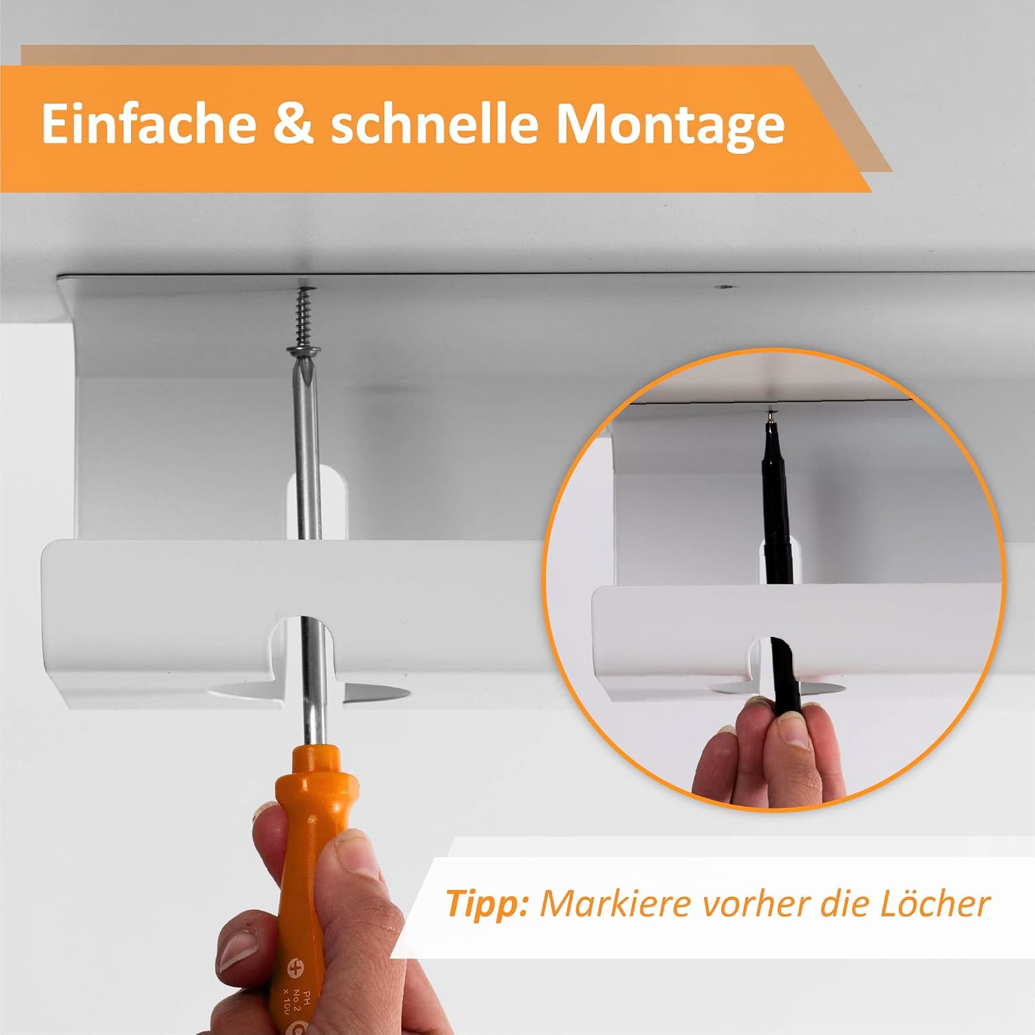 Thumbnail 4 de Stilemo Kabelkanal Schreibtisch 43x12x10 cm Kabelmanagement