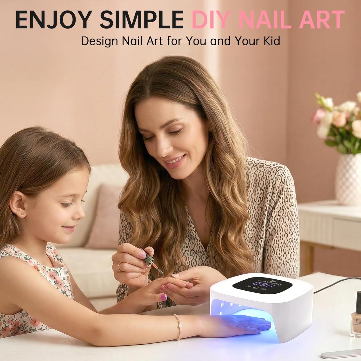 Detalle de CHRISTINE SHELLY 48W Gel Nail Lamp: Fast Curing LED Light for Home DIY