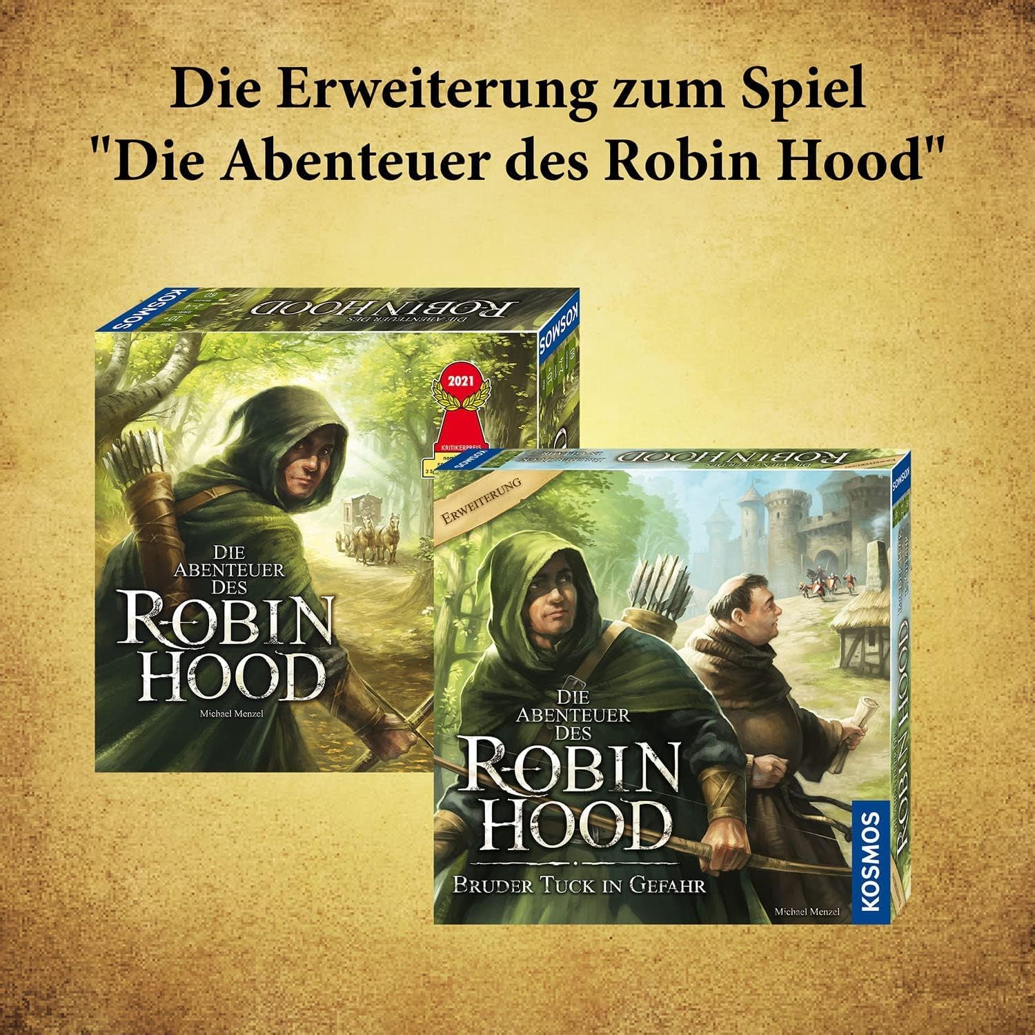 Detalle de KOSMOS 683146 Die Abenteuer des Robin Hood – Bruder Tuck in Gefahr (Erweiterung) | Vier neue Abenteuer für Die Abenteuer des Robin Hood