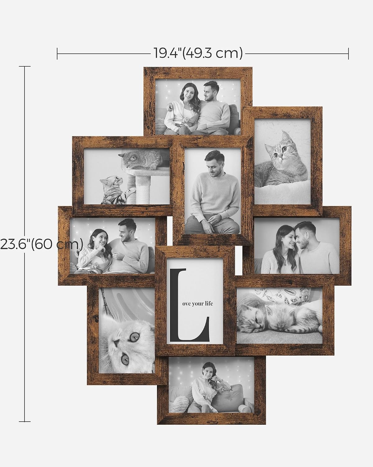 Detalle de SONGMICS RPF020X01 collage frame 10×4x6 photos 🖼