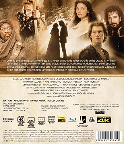 Detalle 2 de Robin Hood: Príncipe de los Ladrones (1991), Blu-ray BD25