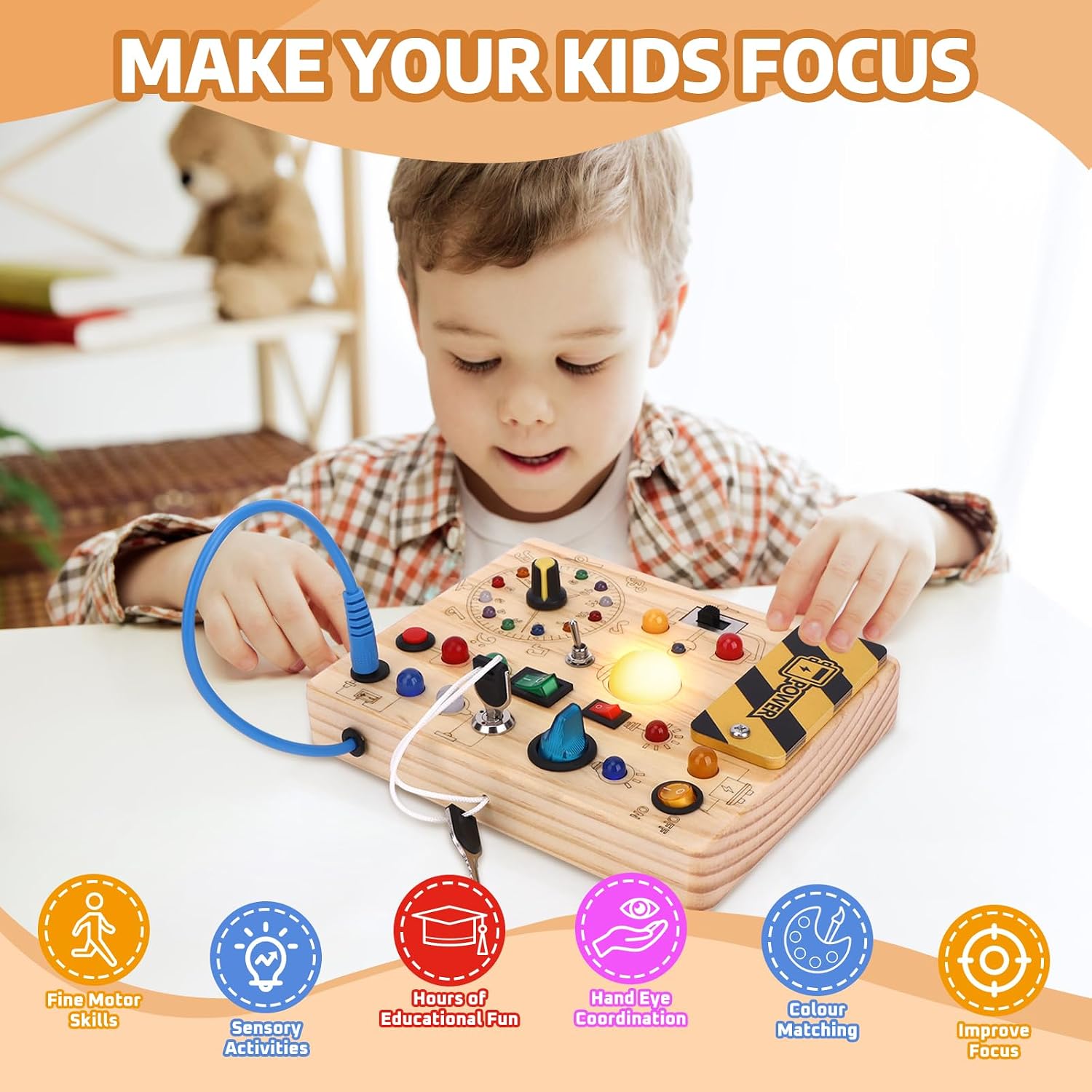 Thumbnail 4 de Konijiwa Busy Board Montessori Activity Board