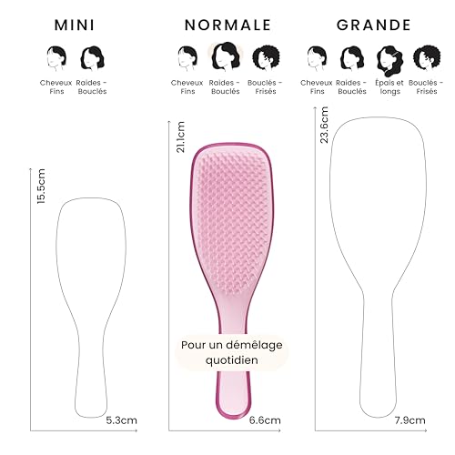 Detalle de Tangle Teezer Ultimate Detangler – Brosse démêlante à picots doubles framboise rouge