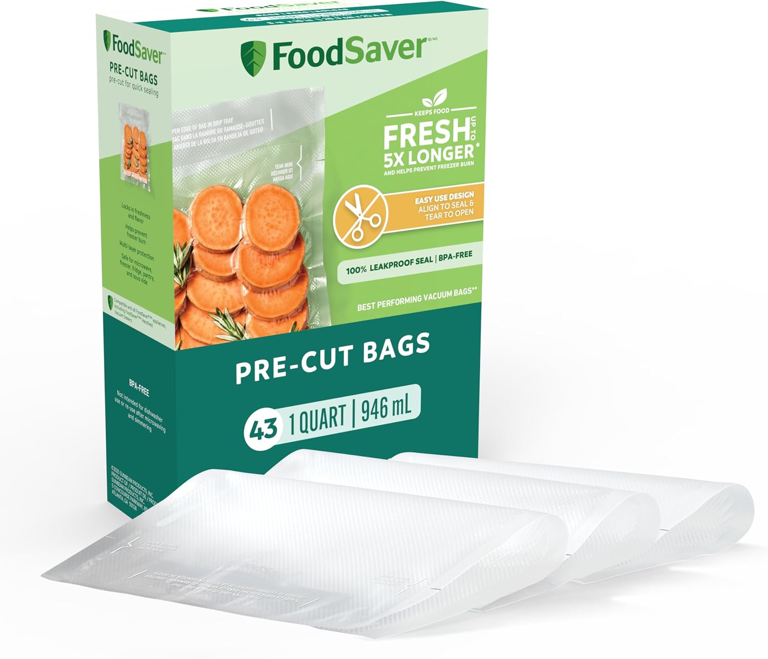Detalle 2 de FoodSaver Vacuum Sealer Bags, 946 mL
