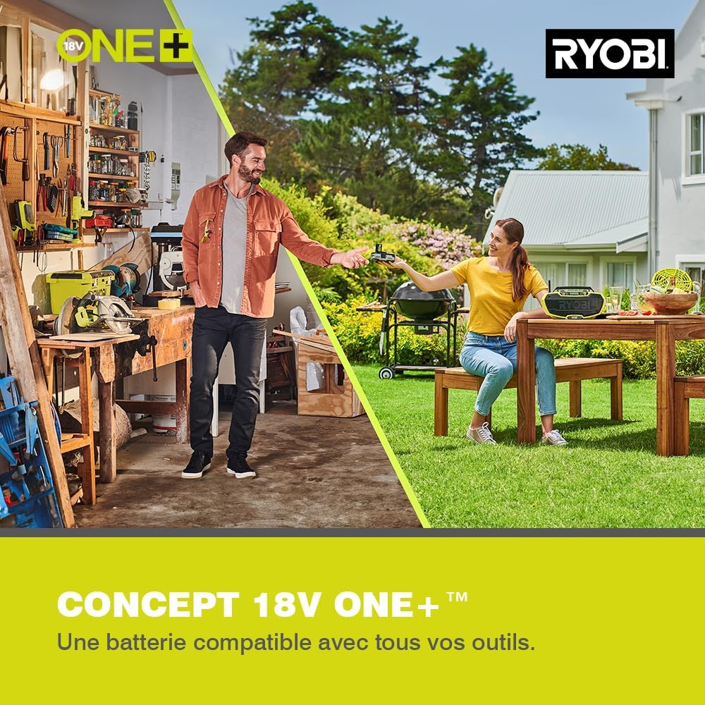 Thumbnail 6 de RYOBI lampe LED sans fil 18V ONE+ RLS18-0 – Éclairage puissant 3000 lumens, tête pivotante