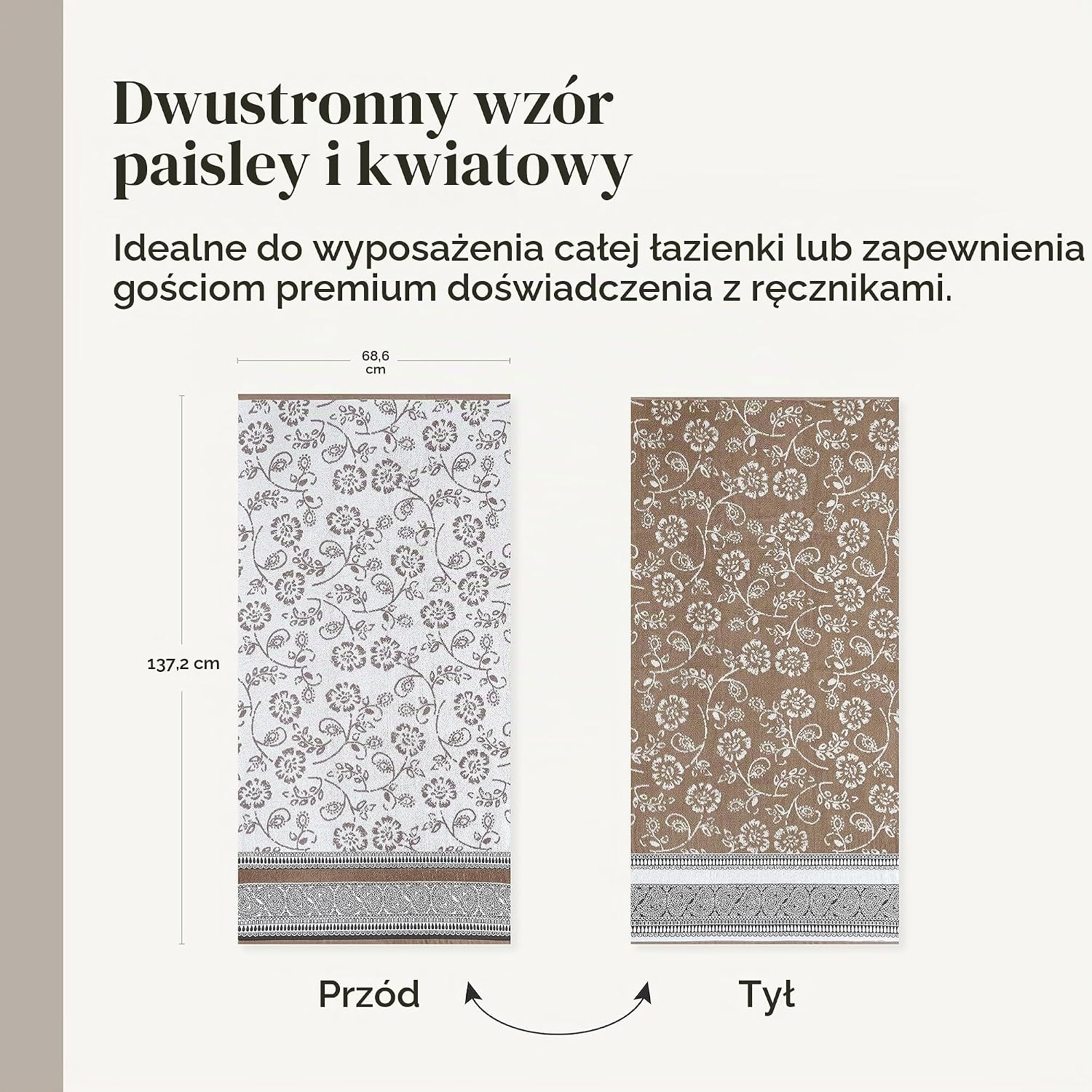 Thumbnail 5 de Modern Threads Ophelia Fawn – bawełniany zestaw ręczników, 6 sztuk, żakardowy wzór