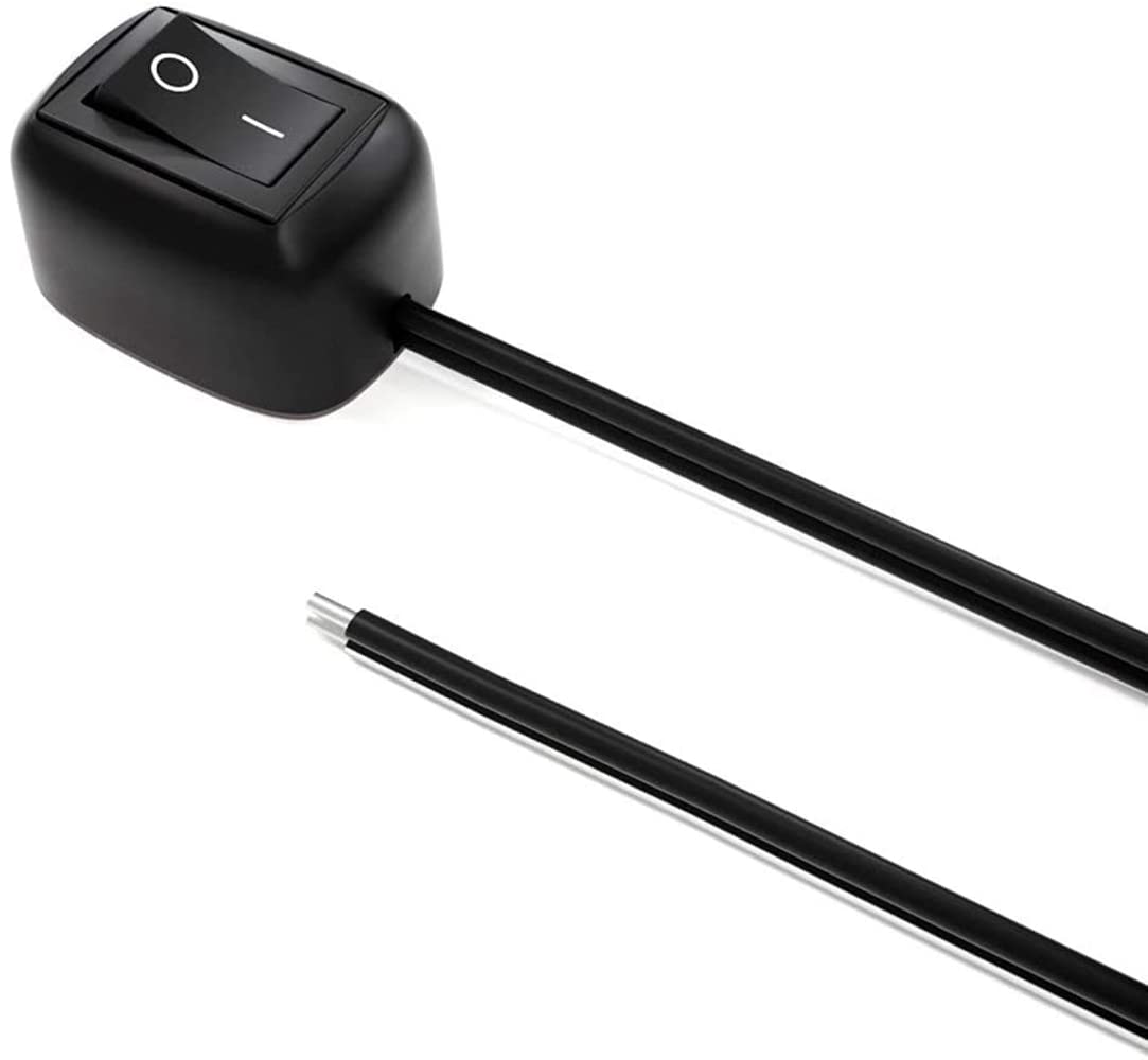 Detalle 2 de DC 12V 6A Push-Button Schalter Schwarz – DIY Knopfschalter für Nebelscheinwerfer & LED-Lichtleisten (0,5 m)