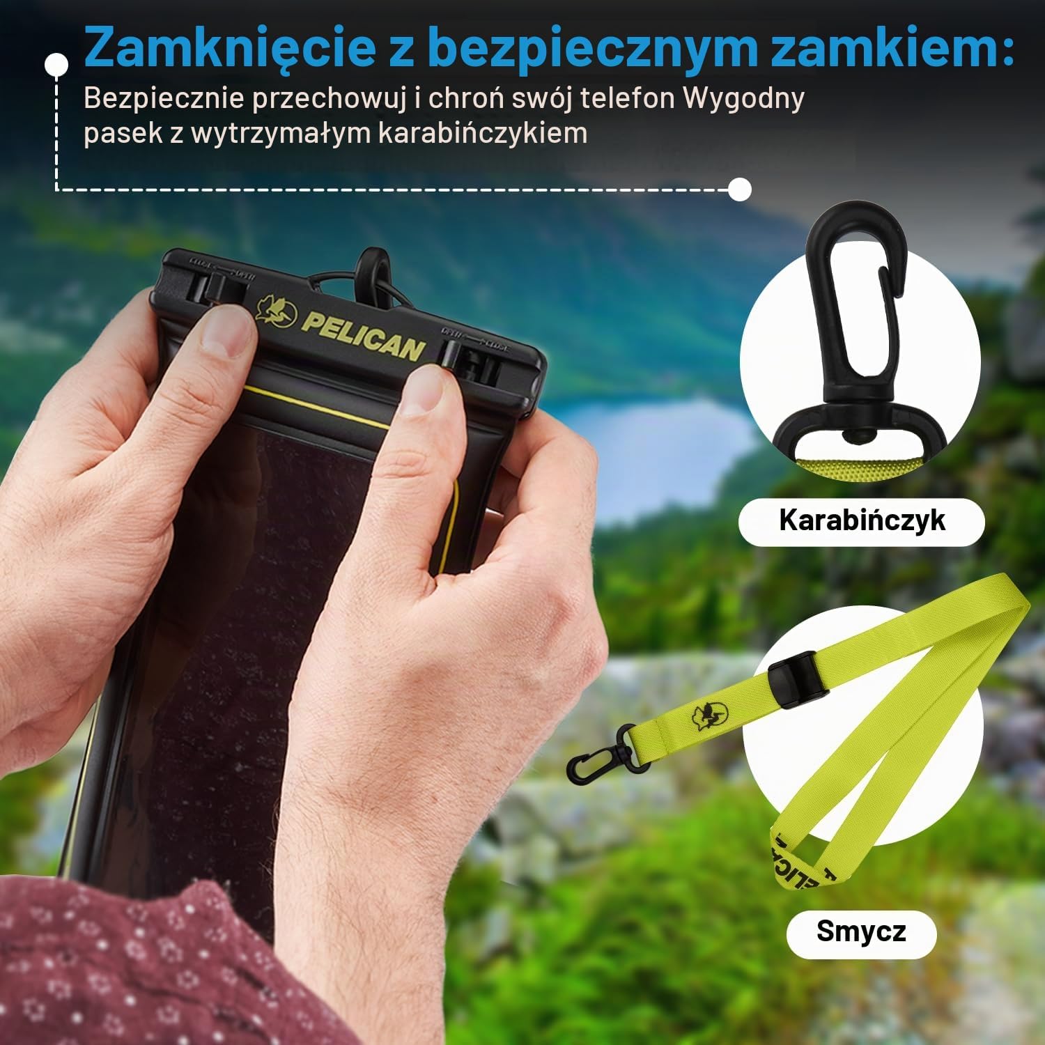 Detalle 1 de Pelican Marine etui wodoodporne IP68, 4-pak z odpinanymi smyczami